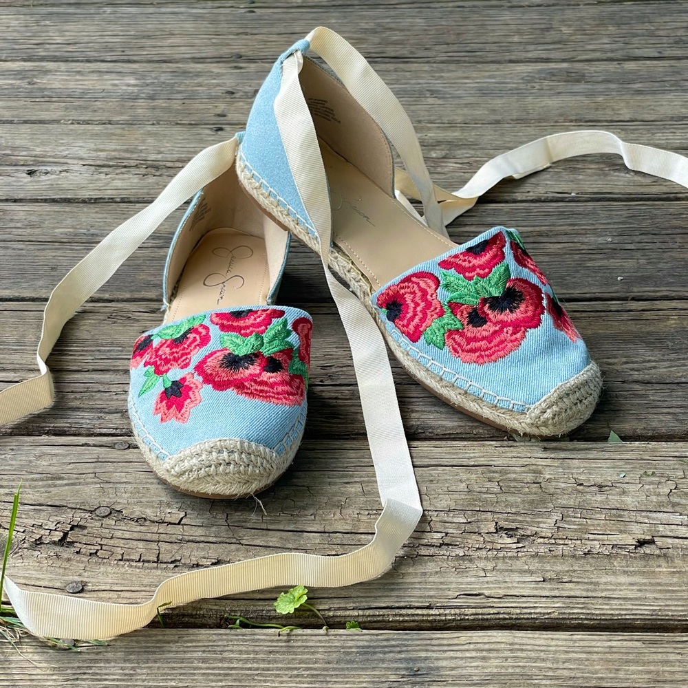 Jessica Simpson Embroidered Espadrilles